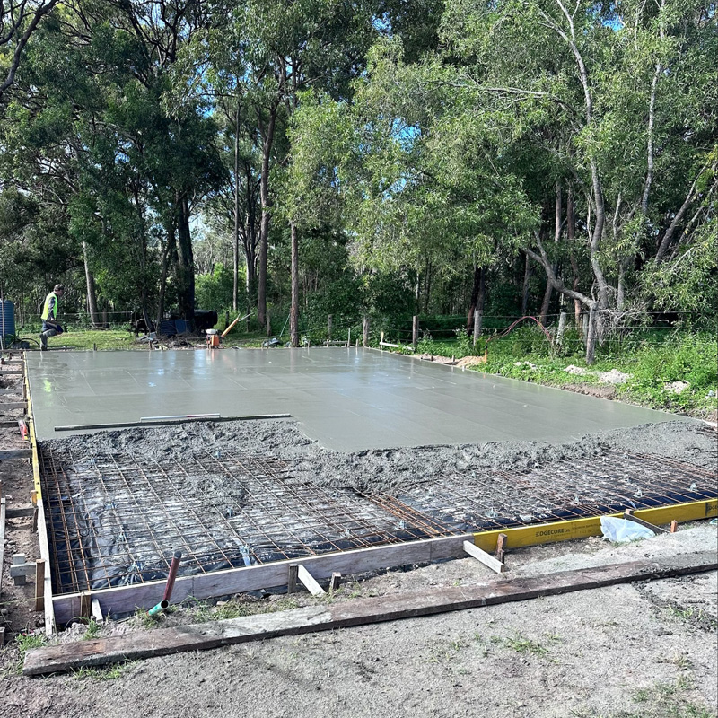 Slab being laid